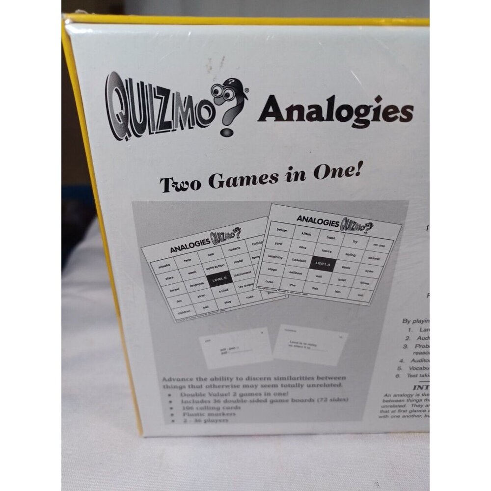 Quizmo Analogies Educational Bingo Language Skills Game 2-36 Players Age… - Picture 8 of 14